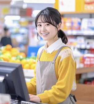 主婦レジ・パート・アルバイト 店員 秋冬 主婦レジ・パート・アルバイト 店員 秋冬の写真