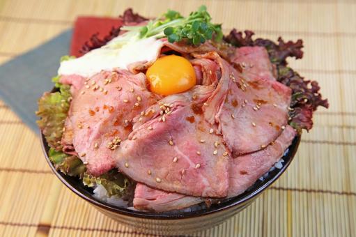 ローストビーフ丼 ローストビーフ丼 ローストビーフ丼,ローストビーフ,肉料理の写真素材
