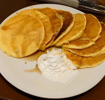 シンプルパンケーキ シンプルパンケーキ,ホットケーキ,カフェの写真素材