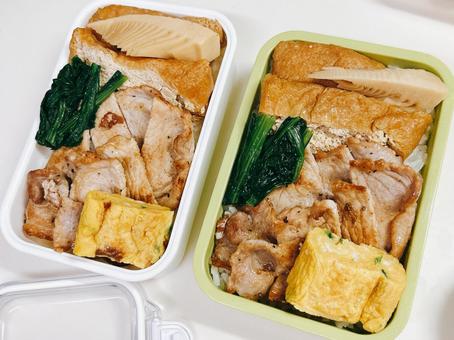 和食のお弁当 お弁当,おべんとう,豚肉の写真素材