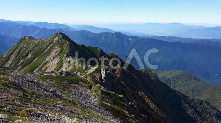 日本　山梨　仙丈ケ岳 日本,山梨,仙丈ケ岳の写真素材