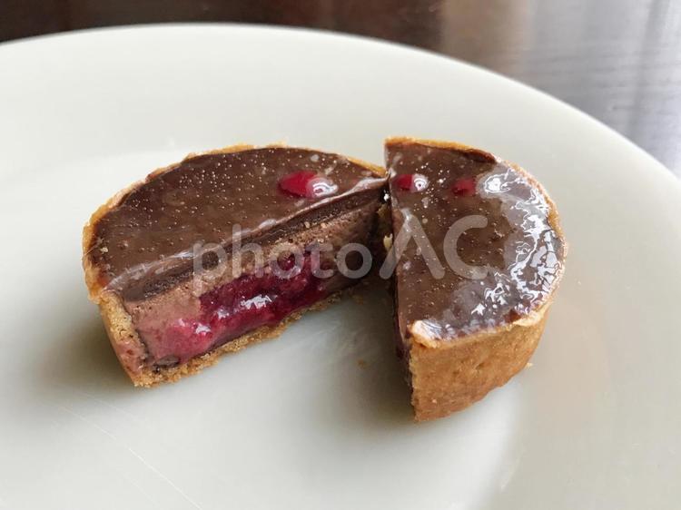 タルトケーキ　断面　スイーツ　食べ物 断面,中身,中の写真素材