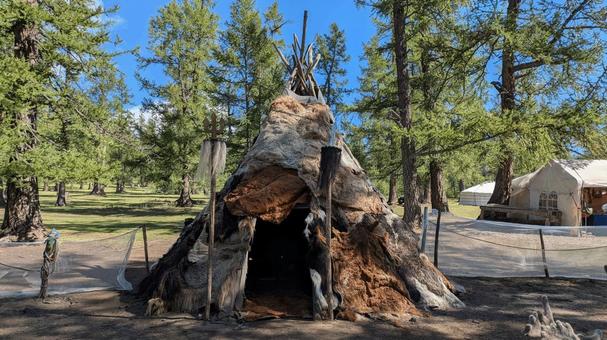 モンゴル・ツァータン人のテント ツァータン,モンゴル,テントの写真素材