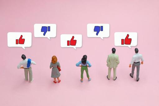 SNS　色々な評価 sns,いいね,グッドの写真素材