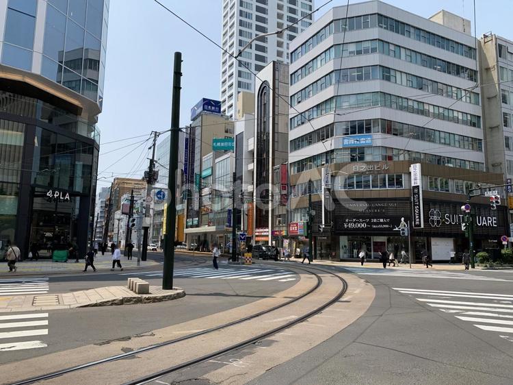 2025年5月下旬の札幌南1条西4丁目 札幌,地方都市,北国の写真素材