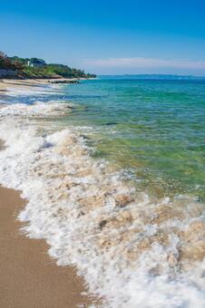 海岸から眺める景色 海,ビーチ,波打ち際の写真素材