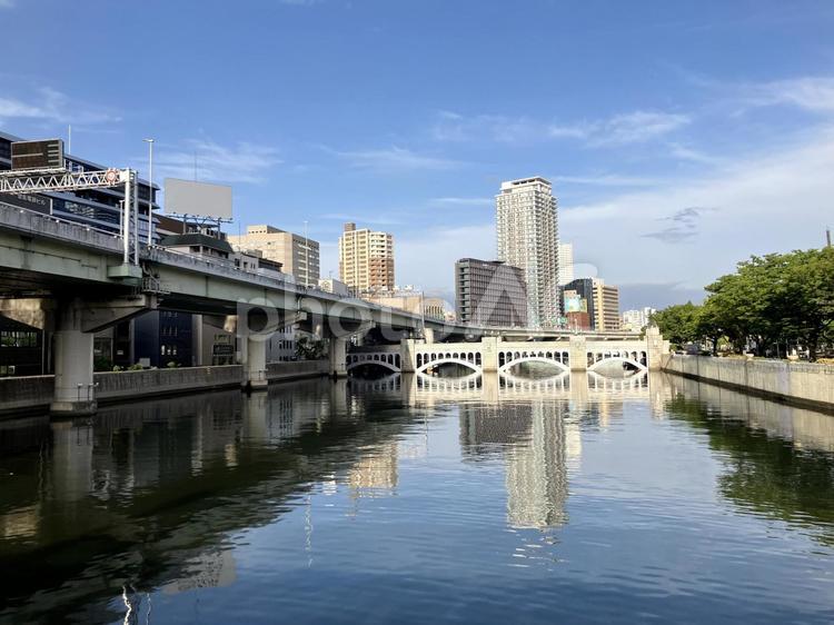 大阪中之島の町並み（堂島川側2） 大阪市中之島,中之島,堂島川の写真素材