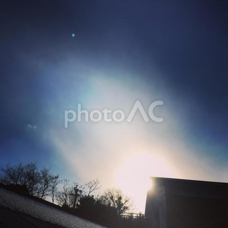 空模様 空,風景,太陽の写真素材