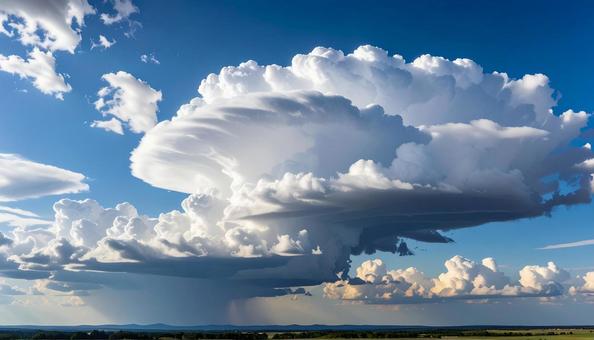 青空と白い雲 乱層雲 青空と白い雲 乱層雲の写真