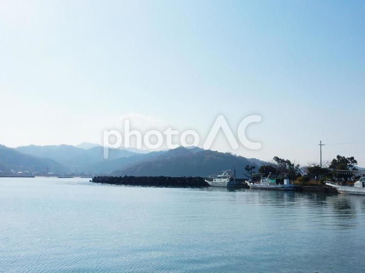 海と船 海,湾,船の写真素材