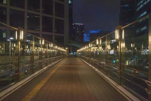 東京の都心にある汐留の夜景 東京の都心にある汐留の夜景の写真