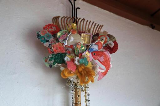 ちょっとお洒落な熊手 熊手,縁起熊手,縁起物の写真素材