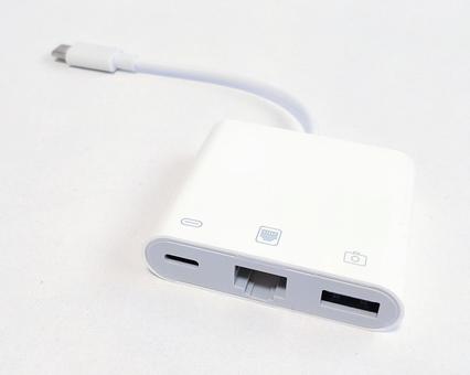Photo, type ー c, conversion adapter, 3in1, 