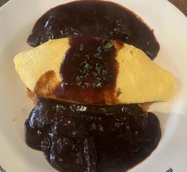 オムライス オムライス,デミグラス,デミグラスソースの写真素材