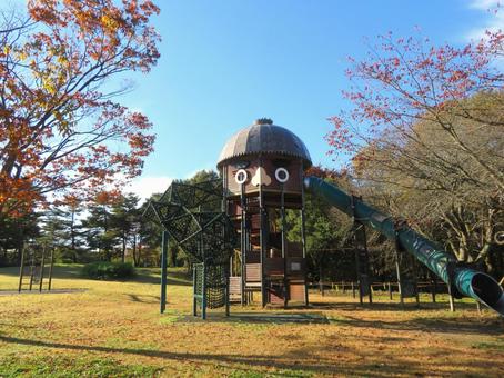 会津レクリエーション公園の複合遊具 会津レクリエーション公園,複合遊具,遊具の写真素材