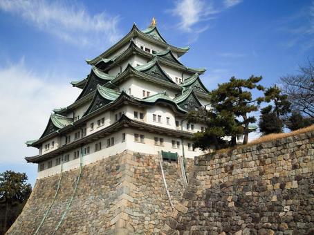 名古屋城の天守閣 名古屋城,天守閣,天守の写真素材