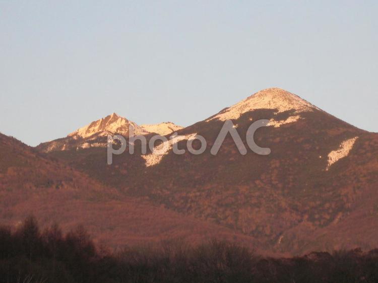 夕暮れの八ヶ岳 夕日,綺麗,夕暮れの写真素材