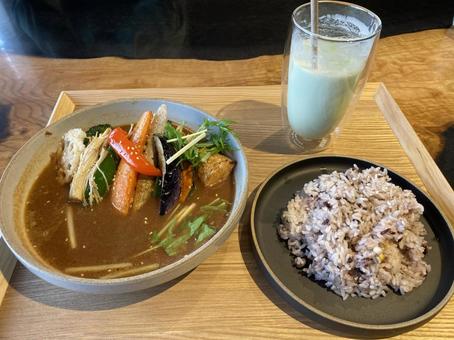 スープカレー スープカレー スープカレー,カレー,大盛りの写真素材