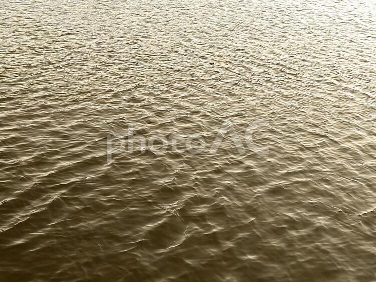 セピア　水面のたくさんの小波 セピア,水面,小波の写真素材
