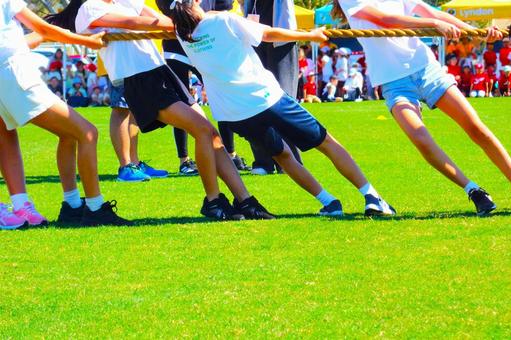 運動会 綱引き 運動会 綱引き 綱引き,運動会,体育祭の写真素材