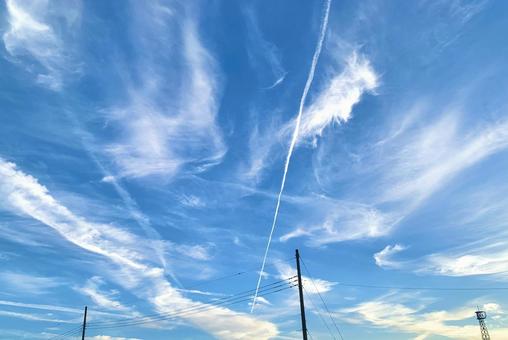 かき混ぜたみたいな空 かき混ぜたみたいな空の写真