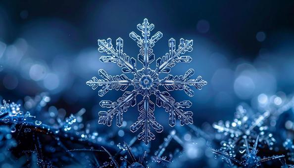 冬のイメージ画像 雪の結晶 冬のイメージ画像 雪の結晶の写真