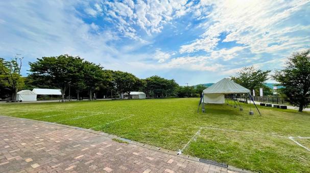 高塔山公園の園内風景 高塔山公園,若松区,北九州の写真素材