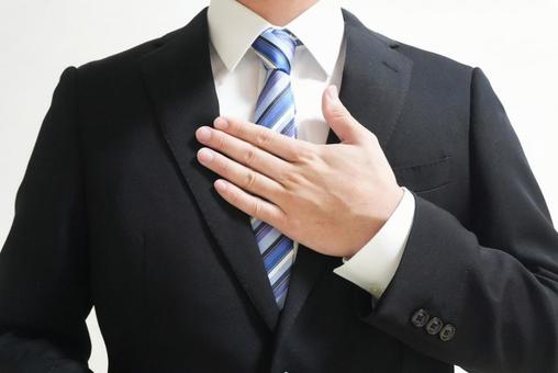 任せてと自信満々なビジネスマン① 任せてと自信満々なビジネスマン① 任せて,自信,信頼の写真素材