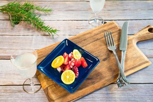 前菜～マリネ・カトラリー・グラス～ オードブル,アペタイザー,パーティーの写真素材