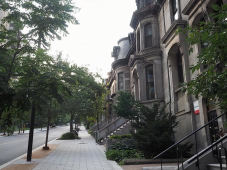 カナダモントリオール市街地の街並み カナダモントリオール市街地の街並みの写真