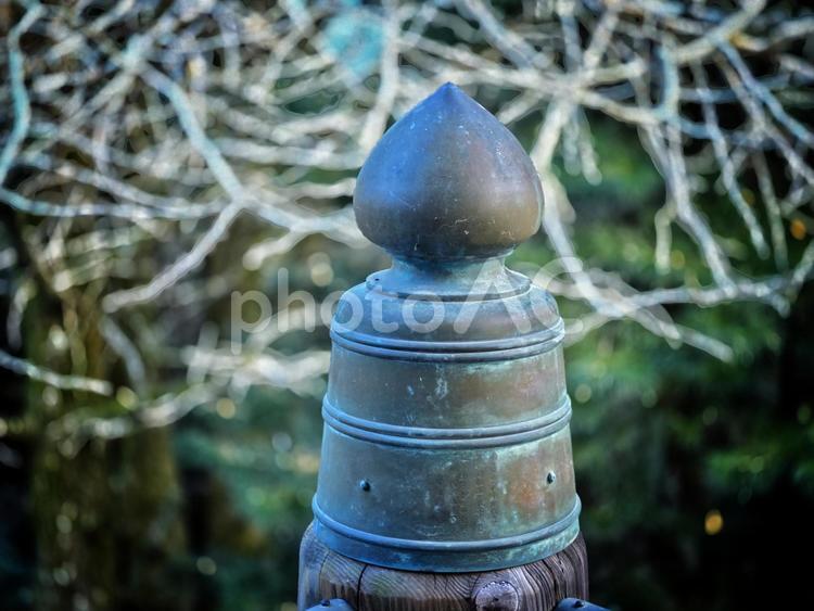 お寺の擬宝珠 擬宝珠,お寺,寺の写真素材