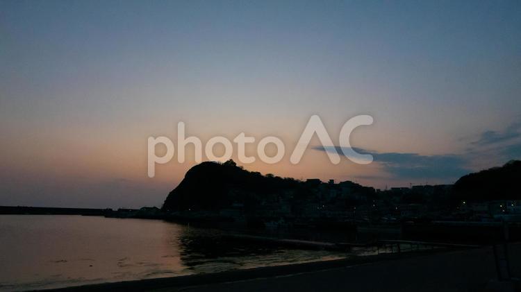 港町の夕焼け 港町,夕焼け,海の写真素材
