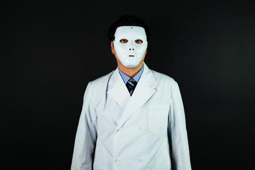白衣の男性とマスク 白衣の男性とマスク 男性,白衣,マスクの写真素材
