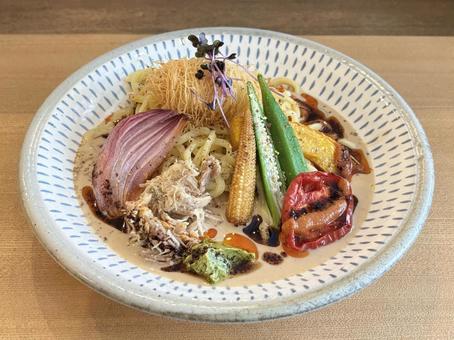 冷やし豆乳担々麺 冷やし豆乳担々麺 ラーメン,担々麺,汁なしの写真素材