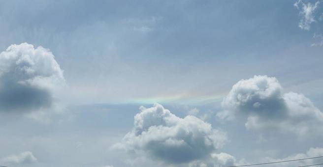 雨上がりのハロ 自然,背景,雲の写真素材