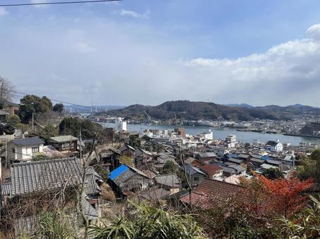 街並み 景色,尾道,広島の写真素材