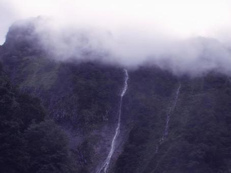 富山県-ハンノキ滝と無名滝 富山県-ハンノキ滝と無名滝の写真