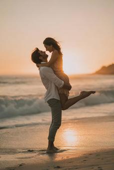ビーチで愛を叫ぶの写真