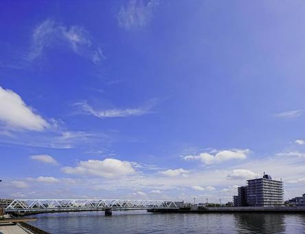 葛飾区に流れる中川 葛飾区に流れる中川 葛飾,奥戸,中川の写真素材