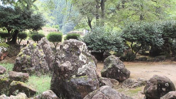 福井県-一乗谷朝倉氏庭園-湯殿跡庭園 福井県-一乗谷朝倉氏庭園-湯殿跡庭園 一乗谷,朝倉氏庭園,湯殿跡庭園の写真素材