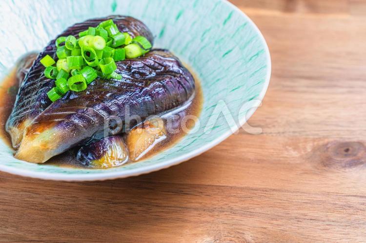 茄子の揚げ浸し 揚げナス,揚げ,夏野菜の写真素材