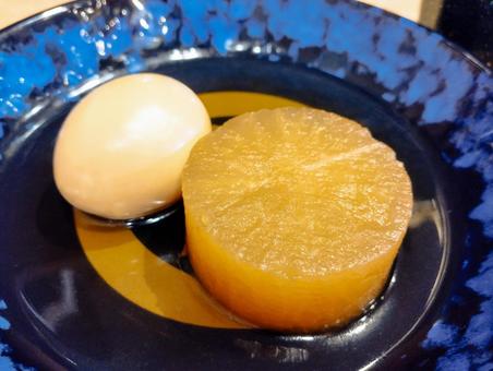 たまごとだいこん おでん,田楽,たまごの写真素材