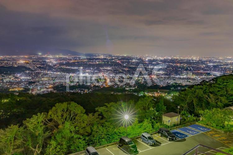 湘南平の夜景 夜景,湘南平,高麗山の写真素材
