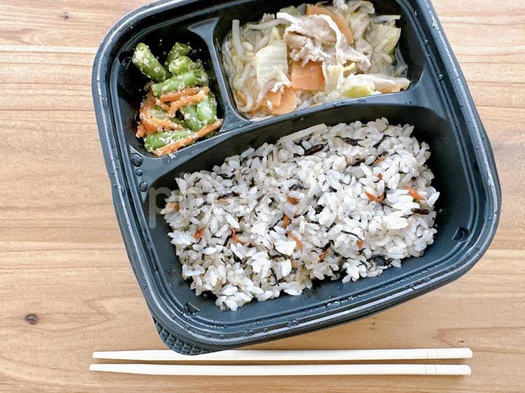 弁当　俯瞰 弁当,仕出し,惣菜の写真素材
