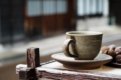 静寂の珈琲 コーヒー,カップ,陶器の写真素材