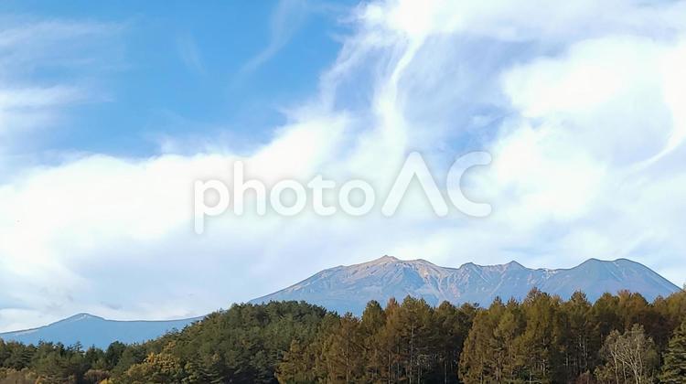 信州・御嶽山(御岳山) 御嶽山,山,自然の写真素材