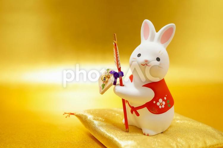 うさぎ年のお正月素材（2023年新年） 癸卯年,卯年,うさぎ年の写真素材