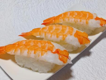 エビ　握り寿司 エビ,握り寿司,日本料理の写真素材