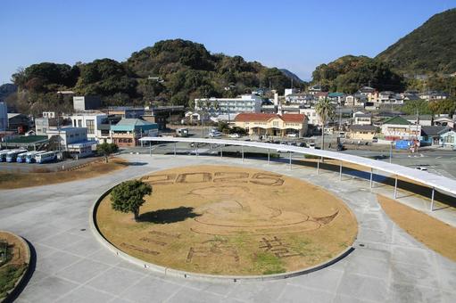 熊本県宇城市 海のピラミッドから見た風景 熊本県宇城市 海のピラミッドから見た風景 海のピラミッド,ピラミッド,三角形の写真素材
