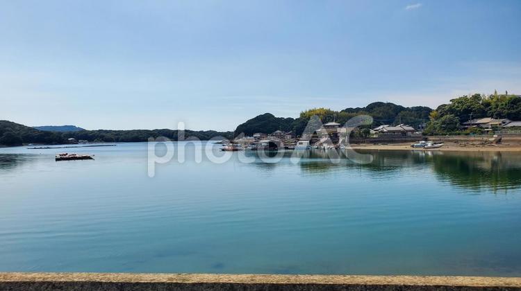 海沿いの村【長崎県】 村,長崎,長崎県の写真素材